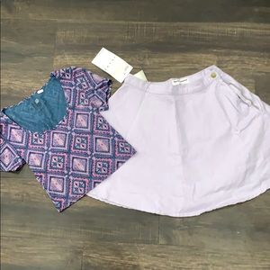 American apparel lavender denim circle skirt